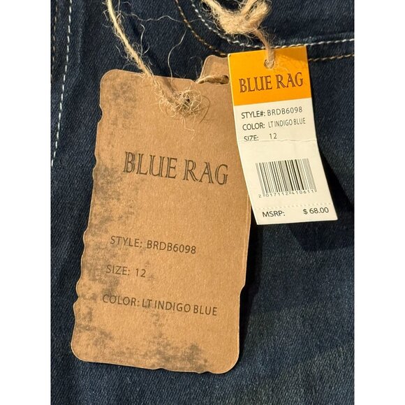 Blue Rag Girls Skinny Jeans Size 12 NWT Dark Wash Stretch Denim - Picture 4 of 8